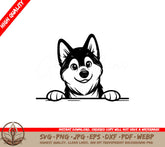 Peeking Elkhound SVG - Digital Product File Offering Flexibility
